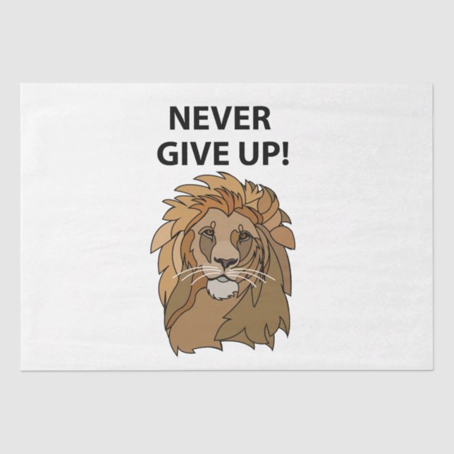 Lion gibt nie Lion auf Seidenpapier (Vorderseite)