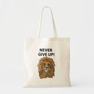Lion gibt nie Lion auf Tragetasche
