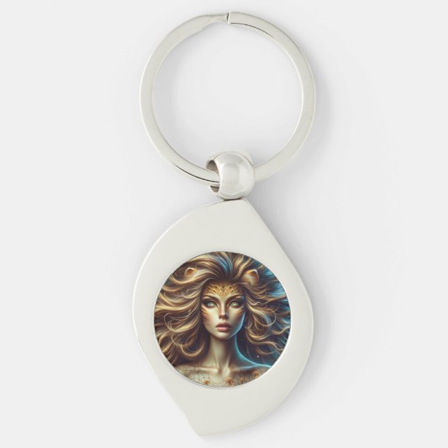 Lion Girl Design Schlüsselanhänger (Vorderseite)