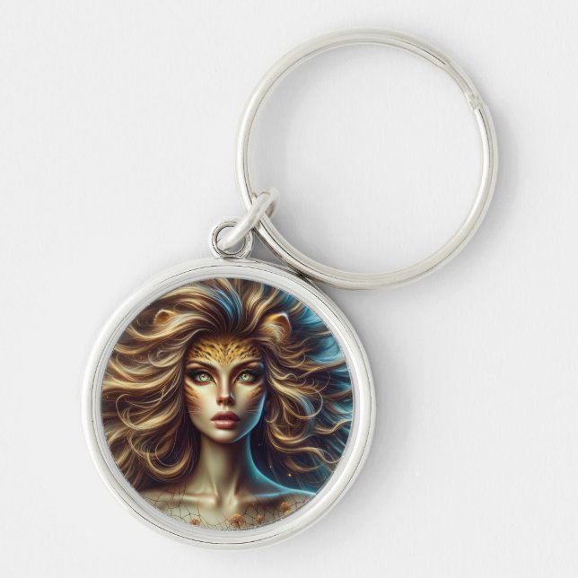 Lion Girl Design Schlüsselanhänger (Vorne)
