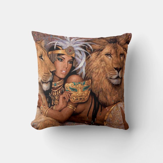 Lion Goddess Coussin de la princesse égyptienne (Recto)