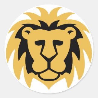 Lion Gold Runder Aufkleber