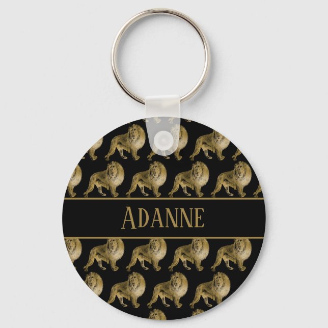 Lion Gold und Black Schlüsselanhänger (Vorderseite)