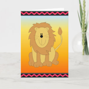 Lion Greeting Card Karte