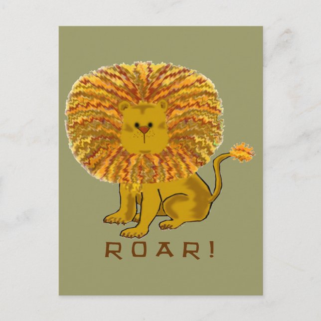 Lion Greeting Cards Postkarte (Vorderseite)