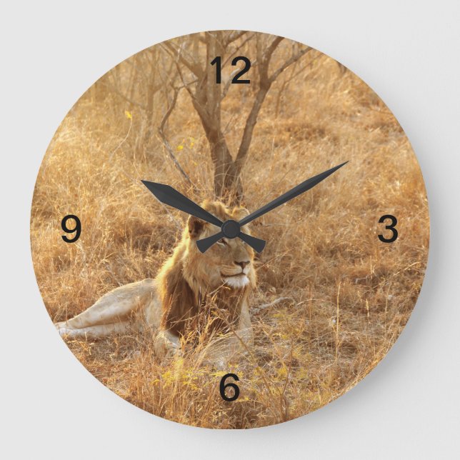 Lion Große Wanduhr (Vorderseite)