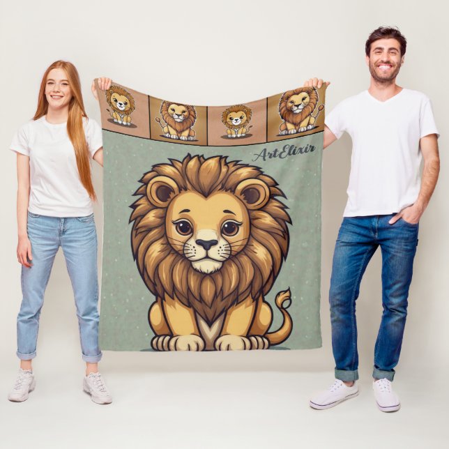 Lion Group Print Fleecedecke (Beispiel)
