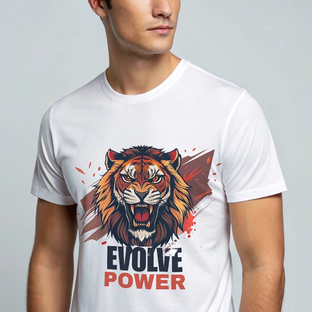 Lion Gym T-Shirt – Evolve Power Beast Mode Tee (Von Creator hochgeladen)