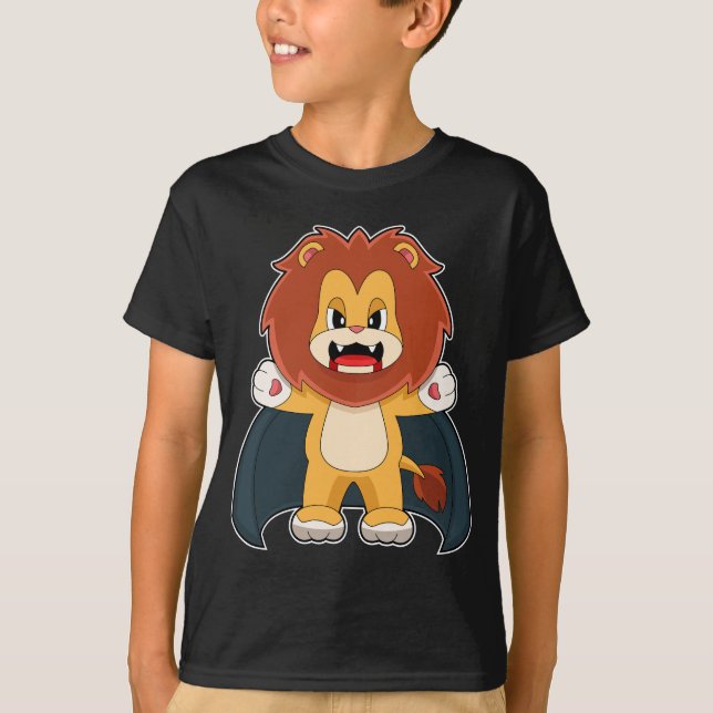 Lion Halloween Vampire T-Shirt (Vorderseite)