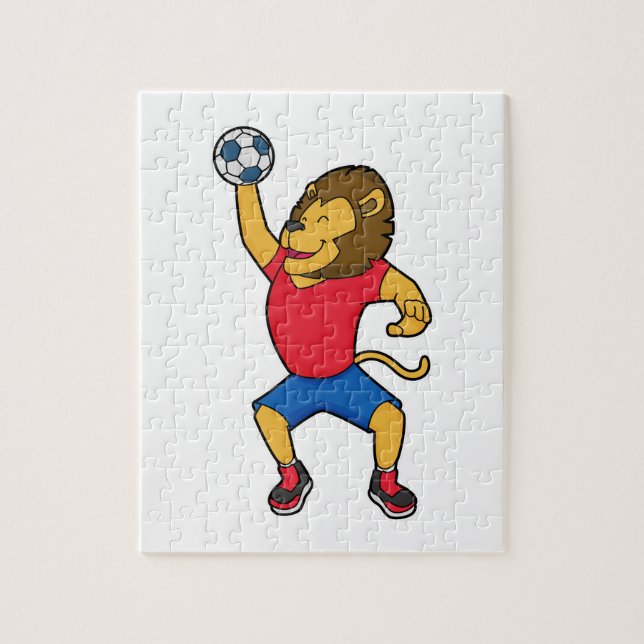 Lion Handball Spieler Handball (Vertikal)