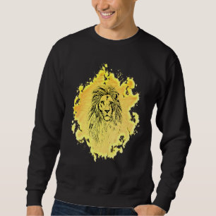 Lion Head Africa Big Cat Mane farbenfrohe Löwen Sweatshirt
