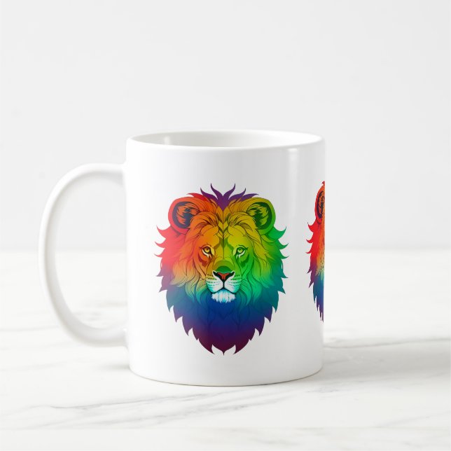 Lion Head Gay Pride Kaffeetasse (Links)