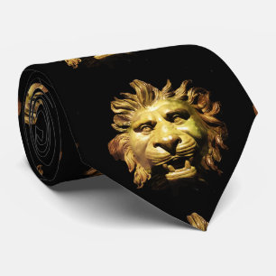 LION HEAD IN BRONZE Figurehead Antique Roman Ship Krawatte