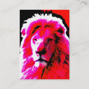 Lion Head Pink Visitenkarte schwarzer Chubby