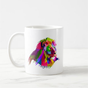 Lion Head Prismatischer Pop Art Design-62502 Kaffeetasse