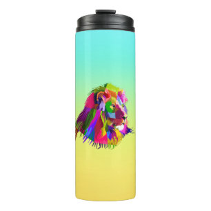 Lion Head Prismatischer Pop Art Design-62502 Thermosbecher
