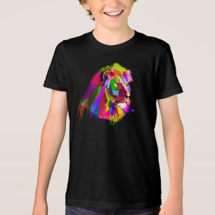 Lion Head Prismatischer Pop Art Design-62502 Tri-Blend Shirt