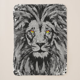 Lion Head Sherpa Blanket | Gray Lion Blanket Sherpadecke