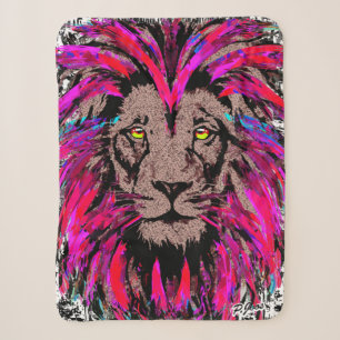 Lion Head Sherpa Blanket Pink Lion Blanket Sherpadecke