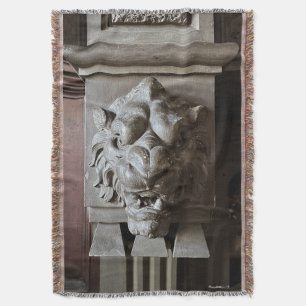 Lion Head Throw Blanket Decke