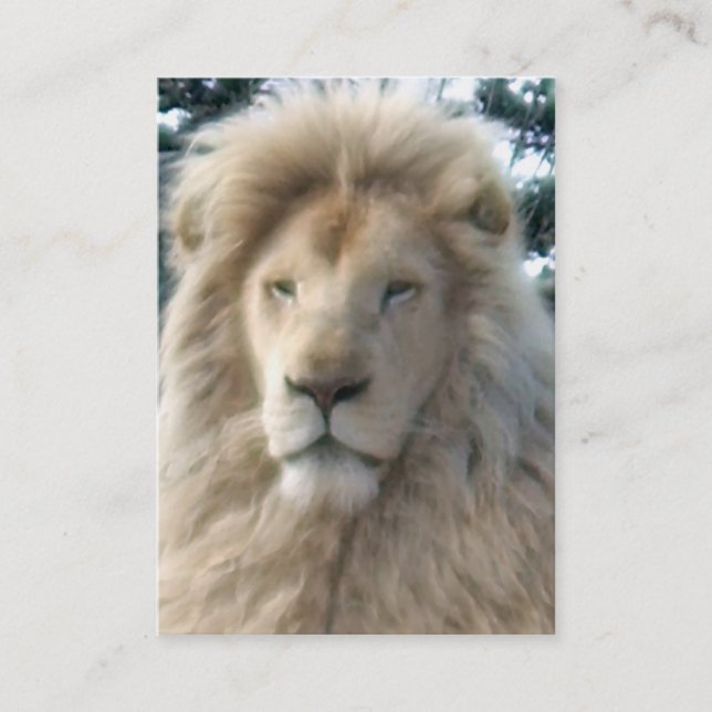 Lion Head Visitenkarte schwarz (Vorderseite)