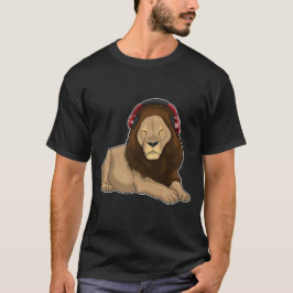 Lion Headphone Music T-Shirt