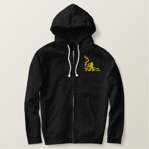 Lion Heraldic Bestickter Hoodie
