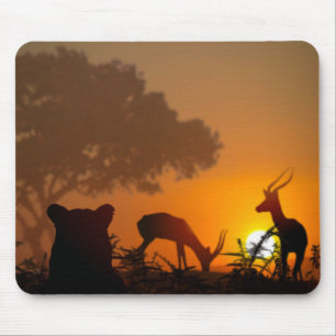 Lion Hunt Mousepad