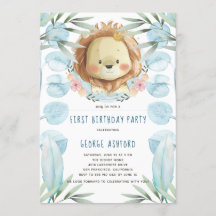 Lion Illustration Birthday