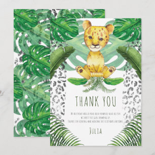 Lion Illustration Safari Geburtstag I Taufe Dankeskarte