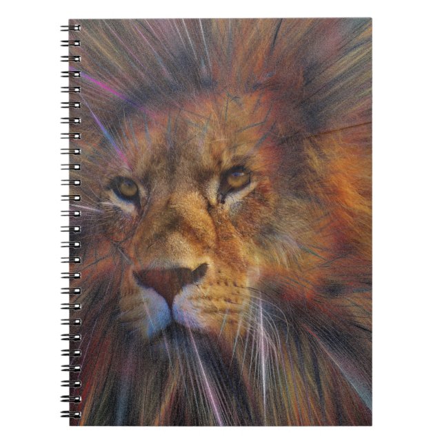 Lion in the Gallery Spiral Notebook Notizblock (Vorderseite)