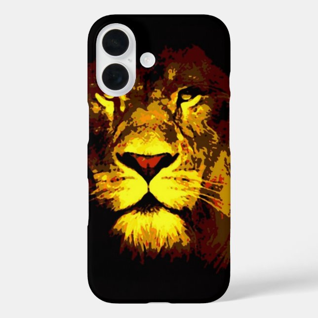Lion iPhone 16 Hülle (Rückseite)