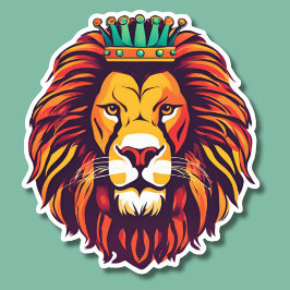 Lion ist King Waterproof Aufkleber