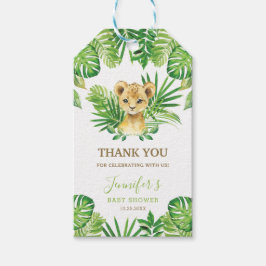 Lion Jungle Animals Greeneral Neutral Baby Shower Geschenkanhänger