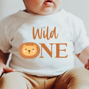 Lion Jungle Safari Animal Wild 1. Geburtstag Baby T-shirt
