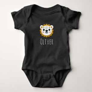 Lion Jungle Safari INDIVIDUELLE NAME Baby Strampler