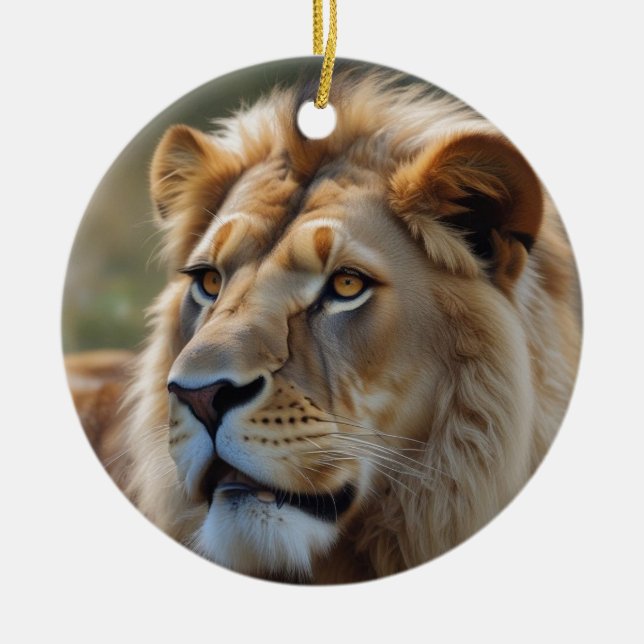 Lion Keramik Ornament (Vorne)