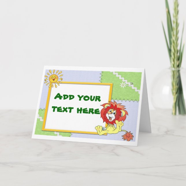 Lion Kindergeburtstag Party Einladungen (Vorderseite)