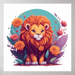 Lion Kinderzimmer Art - Lion Lovers Gift Idee Poster