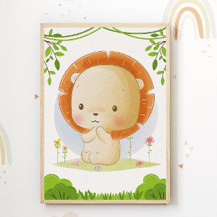 Lion Kinderzimmer Print Animal Kids Room Poster