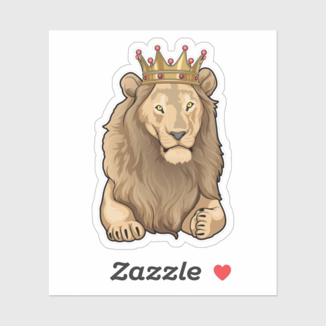 Lion King Crown Aufkleber (Blatt)