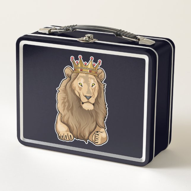 Lion King Crown Metall Brotdose (Vorderseite)