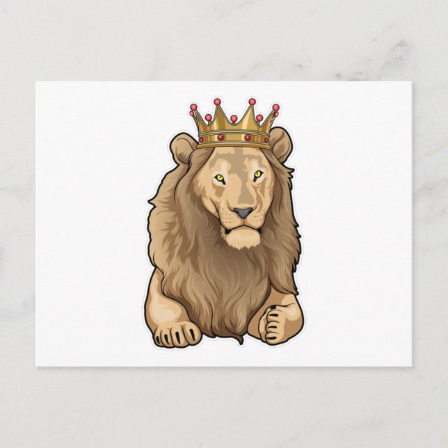 Lion King Crown Postkarte (Vorderseite)