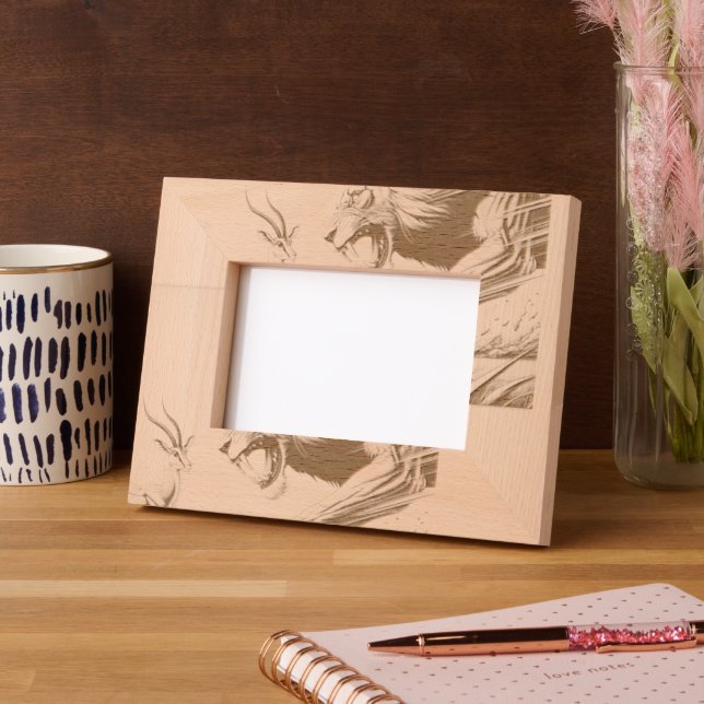 Lion King in Aktion Geätzte Rahmen (Links)