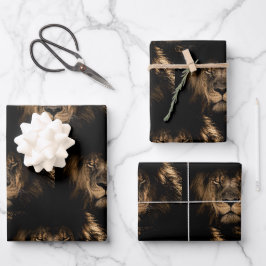 Lion King of the Jungle Wrapping Paper Pack Geschenkpapier Set