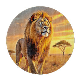 Lion King Savanna Sunset Design Schneidebrett