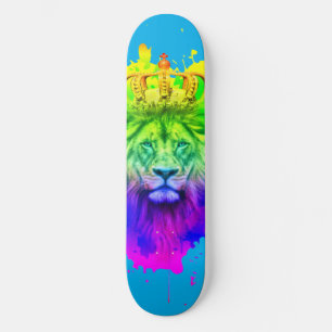 Lion King Skateboard Deck aux couleurs Abstraites!