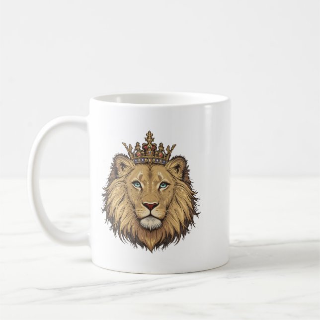 Lion King Vibes mit einer Krone Kaffeetasse (Links)