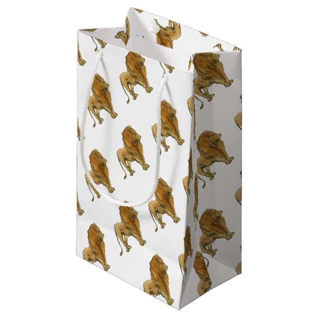 Lion Kleine Geschenktüte (Vorderseite Schrägansicht)