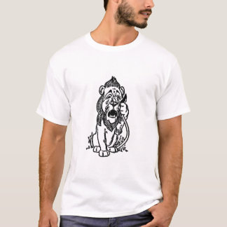 Lion lâche - T-shirt de magicien d'Oz - pleurer
